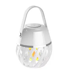 Flammelampe LED Helios, Homeline hvit