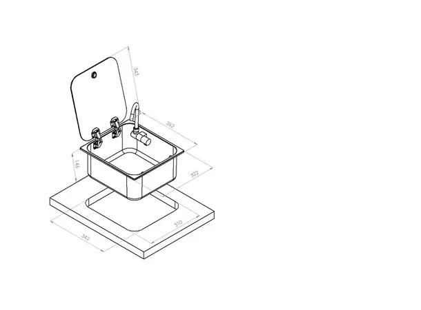 Carbest vask m/glasslokk – Inkl. blandebatteri | Caravan.no