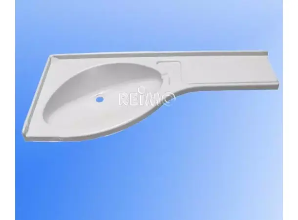 Comet hjørneservant hylle venstre hvit | Caravan.no