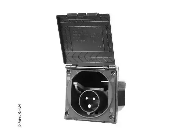 CEE strømuttak rund antrasitt | Caravan.no