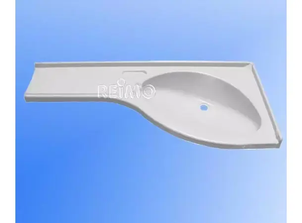 Comet hjørneservant høyre hylle hvit | Caravan.no