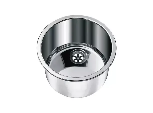 Carbest vask Ø33 cm i rustfritt stål | Caravan.no - Caravan.no AS