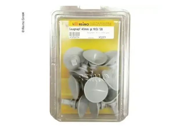 Carbest sugekopper Ø40 mm 10 stk – Grå | Caravan.no