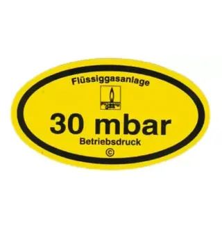 Driftstrykk sticker 30 mbar
