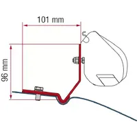 Fiamma adapter F35/F40 til Caddy Maxi Deep black