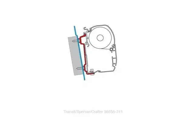Fiamma adapter til F1 og F45 Ford Transit/Sprinter/VW Crafter fra 06 