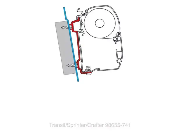 Fiamma adapter til F1 og F45 Ford Transit/Sprinter/VW Crafter fra 06 