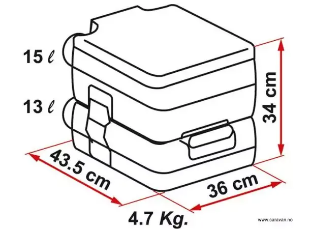 Fiamma campingtoalett Fiamma Bi-Pot 34 | Caravan.no