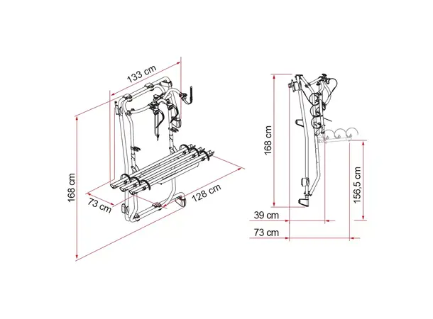 Fiamma Carry-Bike Frame VW Crafter For 3 sykler 