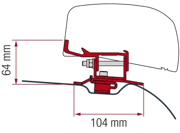 Fiamma adapter F40Van PSA 260 Deep Black 