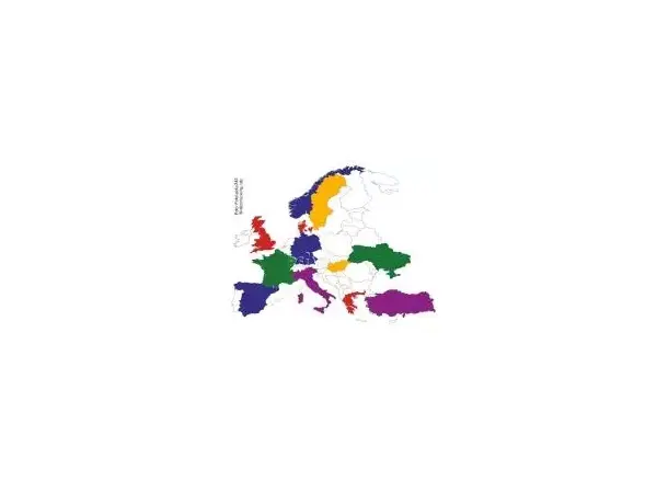 Europa - klistremerkesett Merk av hvilket land du har besøkt i Eu 