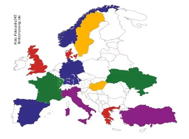 Europa - klistremerkesett Merk av hvilket land du har besøkt i Eu 