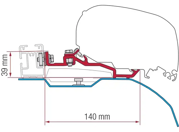 Fiamma adapter kit Smart Clamp Ducato F80S 