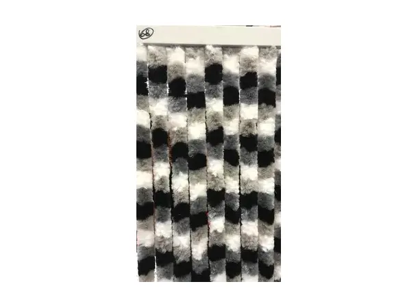 Dørforheng 56x185 cm hvit/grå/svart | Caravan.no