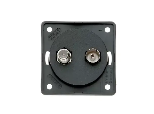 Berker uttak radio/satellitt antrasitt u/ramme 55x55mm 