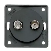 Berker uttak radio/satellitt antrasitt u/ramme 55x55mm