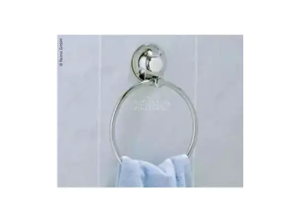 Everloc håndkleholder med sugekopp krom 