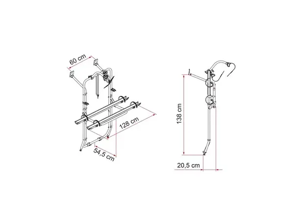 Fiamma Carry-Bike for 2 sykler Mercedes Vito fra 1996-2003 