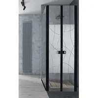 Dusjdør 650x1800 mm svart 