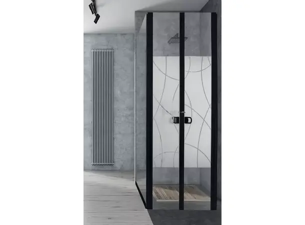 Dusjdør 650x1800 mm svart 