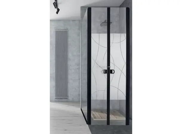 Dusjdør 650x1800 mm svart | Caravan.no