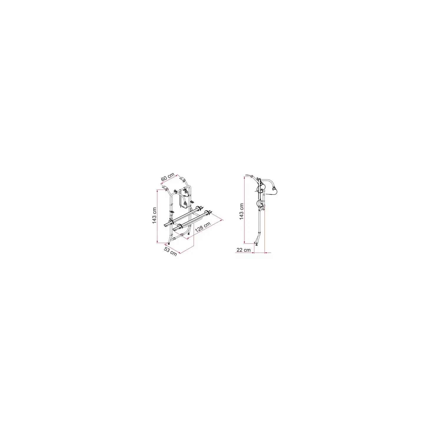 Fiamma Carry Bike For 2 Sykler Renault Trafic 4