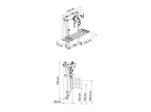 Fiamma Carry-Bike Frame Sprinter For 3 sykler 