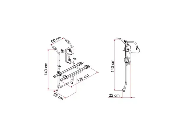 Fiamma Carry Bike for 2 sykler – Renault Trafic | Caravan.no