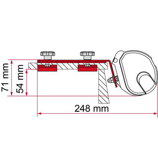 Fiamma adapter stativ/bagasjegrind Til Fiamma F35 Pro