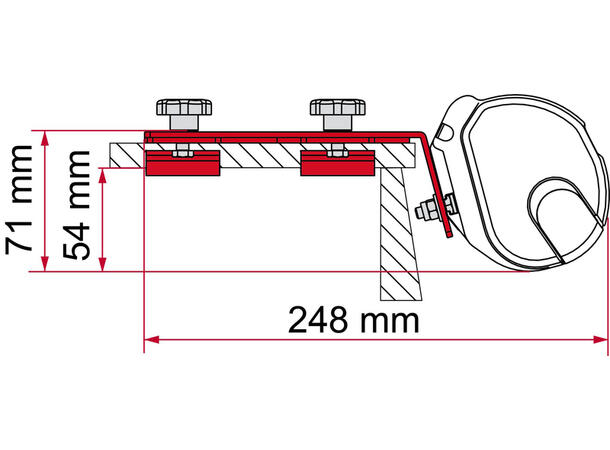 Fiamma adapter stativ/bagasjegrind | Caravan.no