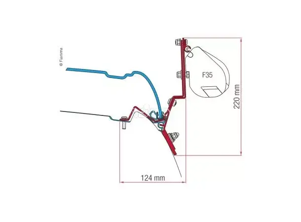 Fiamma adapter til F35 Pro og F45 Mercedes Marco Polo fra 2014 
