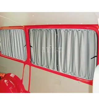 Gardinsett til VW T5/6 grå/svart Med lang akselavstand