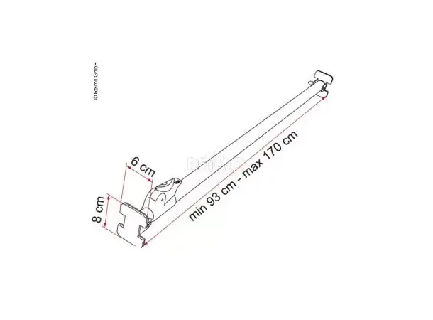 Fiamma Luggage Bar teleskopisk 93-170cm 05411-03- 