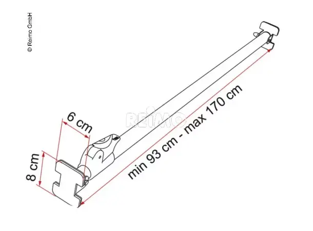 Fiamma Luggage Bar teleskopisk 93-170cm 05411-03- 