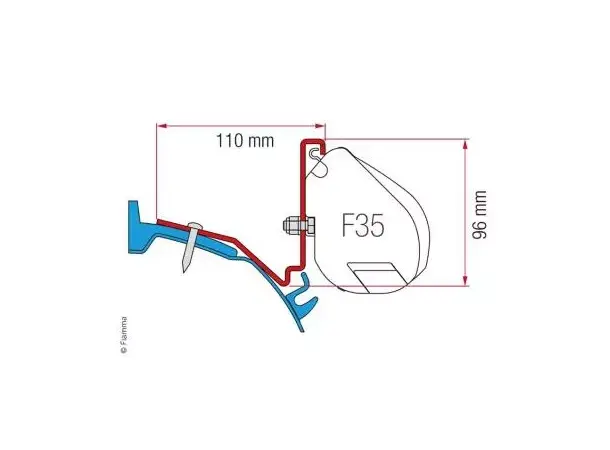Fiamma adapter til F35 Pro Dreamer og Ford Transit Custom 