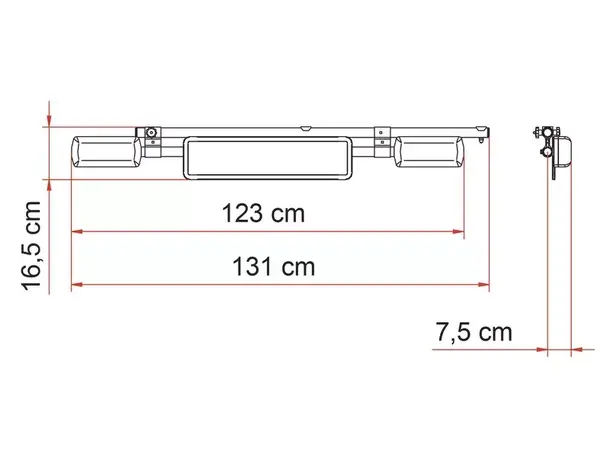 Fiamma skiltholder med skiltlys svart | Caravan.no