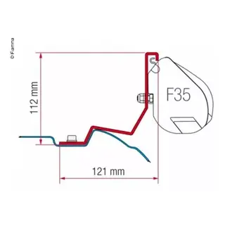 Fiamma adapter til F35 Pro 270 cm 98655-925