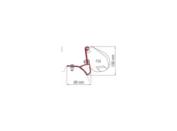Fiamma adapter til F35 Pro Renault Trafic og Opel Vivaro fra 2015 