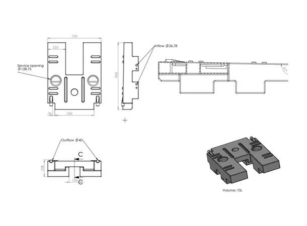 Gråvannstank 75 L – Ducato fra 2018 | Caravan.no
