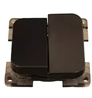 Lysbryter dobbel C-Line u/ramme svart 50x50mm