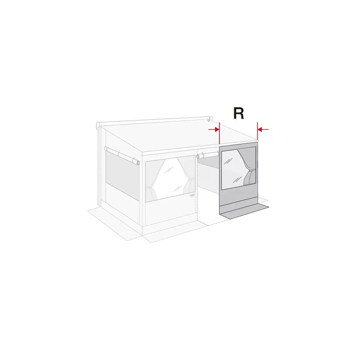 Fiamma frontpanel 125 cm Til Fiamma F45