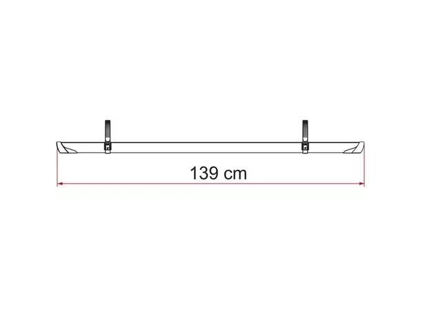 Fiamma Rail Plus XL svart – 139 cm | Caravan.no