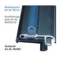 Fortelt uttrekk sølv, 27x11 mm, 3 m 