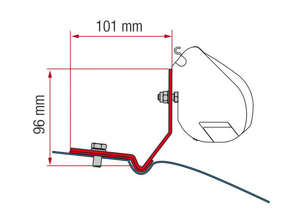 Fiamma adapter til F35 Pro VW Caddy Maxi 