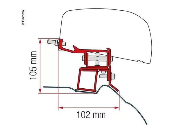 Fiamma adapter til F40 Van Mercedes V-klasse fra 2014 