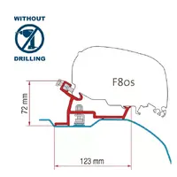 Fiamma flatadapter til F80S/f65 Til Ducato/Boxer/Jumper fra 7/2006
