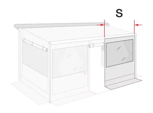Fiamma frontpanel 130 cm Til Fiamma Caravanstore XL 