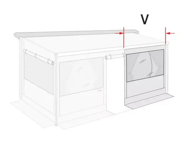 Fiamma frontpanel 190 cm Til Fiamma Caravanstore XL 