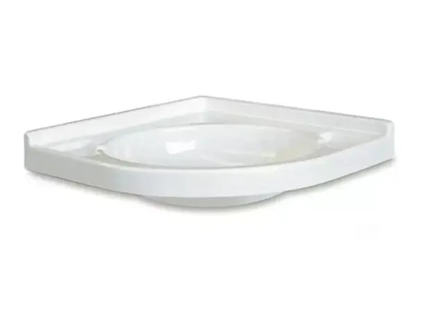 Hjørneservant 418x418 mm hvit | Caravan.no