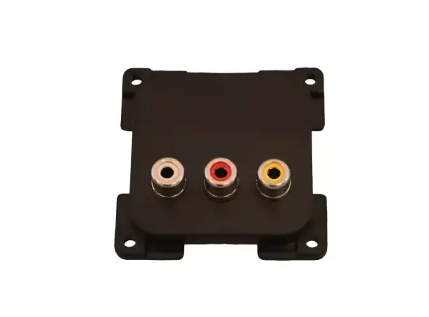 Uttak audio/video C-Line u/ramme svart 50x50mm 